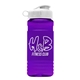 a white lid & transparent violet bottle 20 oz upcycle rpet bottle flip top lid
