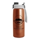 a gray with black cap lid & copper bottle metalike flair - 26 oz tritan(tm) metalike bottle with quick snap lid