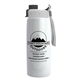 a gray with black cap lid & white bottle metalike flair - 26 oz tritan(tm) metalike bottle with quick snap lid