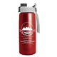a gray with black cap lid & metallic-red bottle metalike flair - 26 oz tritan(tm) metalike bottle with quick snap lid