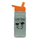a orange lid & glacier blue bottle 20 oz upcycle rpetbottle flip straw lid