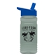 a royal blue lid & glacier blue bottle 20 oz upcycle rpetbottle flip straw lid