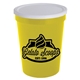 a white lid & yellow cup 16 oz stadium cup with no - hole cover