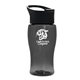 a black lid & smoke bottle poly - pure jr. - 18 oz transparent bottle with pop - up lid