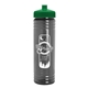 a green lid & smoke bottle 24 oz slim fit water bottle with push - pull lid