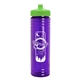 a lime lid & transparent violet bottle 24 oz slim fit water bottle with push - pull lid
