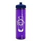 a navy blue lid & transparent violet bottle 24 oz slim fit water bottle with push - pull lid