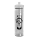 aerial view a white lid & clear bottle 24 oz slim fit water bottle with push - pull lid, image 1 of 2