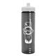 aerial view a white lid & smoke bottle 24 oz slim fit water bottle with push - pull lid, image 1 of 2