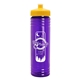 a yellow lid & transparent violet bottle 24 oz slim fit water bottle with push - pull lid