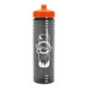 a orange lid & smoke bottle 24 oz slim fit water bottle with push - pull lid