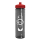 a red lid & smoke bottle 24 oz slim fit water bottle with push - pull lid
