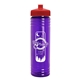 a red lid & transparent violet bottle 24 oz slim fit water bottle with push - pull lid