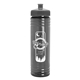 aerial view a gray lid & smoke bottle 24 oz slim fit water bottle with push - pull lid, image 1 of 2
