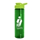 a lime-green lid & transparent-green bottle 24 oz slim fit halcyon water bottles with drink - thru lid