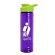 a lime-green lid & transparent-violet bottle 24 oz slim fit halcyon water bottles with drink - thru lid
