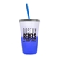 a frost-to-blue cup & translucent smoke lid & translucent blue straw 22 oz cool color change sport sipper