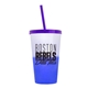 a frost-to-blue cup & translucent violet lid & translucent-violet straw 22 oz cool color change sport sipper