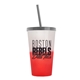 a frost-to-red cup & translucent smoke lid & translucent smoke straw 22 oz cool color change sport sipper