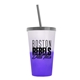 a frost-to-violet cup & translucent smoke lid & translucent smoke straw 22 oz cool color change sport sipper