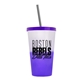 a frost-to-violet cup & translucent violet lid & translucent smoke straw 22 oz cool color change sport sipper