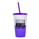 a frost-to-violet cup & translucent violet lid & translucent-violet straw 22 oz cool color change sport sipper