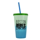 a green-to-blue cup & translucent green lid & translucent blue straw 22 oz cool color change sport sipper