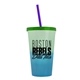 a green-to-blue cup & translucent green lid & translucent-violet straw 22 oz cool color change sport sipper