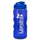 a translucent blue lid & transparent-blue bottle mini mountain 22 oz tritan(tm) sports bottle with usa flip lid
