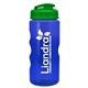 a translucent green lid & transparent-blue bottle mini mountain 22 oz tritan(tm) sports bottle with usa flip lid