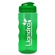 a translucent green lid & transparent-green bottle mini mountain 22 oz tritan(tm) sports bottle with usa flip lid