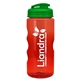 a translucent green lid & transparent-red bottle mini mountain 22 oz tritan(tm) sports bottle with usa flip lid