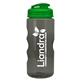 a translucent green lid & transparent-smoke bottle mini mountain 22 oz tritan(tm) sports bottle with usa flip lid