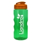 a translucent orange lid & transparent-green bottle mini mountain 22 oz tritan(tm) sports bottle with usa flip lid