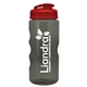 a translucent red lid & transparent-smoke bottle mini mountain 22 oz tritan(tm) sports bottle with usa flip lid