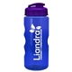 a translucent violet lid & transparent-blue bottle mini mountain 22 oz tritan(tm) sports bottle with usa flip lid