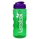 a translucent violet lid & transparent-green bottle mini mountain 22 oz tritan(tm) sports bottle with usa flip lid