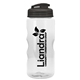 a translucent smoke lid & clear bottle mini mountain 22 oz tritan(tm) sports bottle with usa flip lid