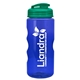 a translucent teal lid & transparent-blue bottle mini mountain 22 oz tritan(tm) sports bottle with usa flip lid