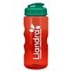 a translucent teal lid & transparent-red bottle mini mountain 22 oz tritan(tm) sports bottle with usa flip lid