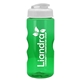 a white lid & transparent-green bottle mini mountain 22 oz tritan(tm) sports bottle with usa flip lid