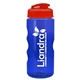 a red lid & transparent-blue bottle mini mountain 22 oz tritan(tm) sports bottle with usa flip lid