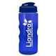a navy blue lid & transparent-blue bottle mini mountain 22 oz tritan(tm) sports bottle with usa flip lid