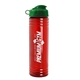 a green lid & transparent red bottle 24 oz slim fit water bottle with flip lid