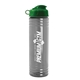a green lid & transparent smoke bottle 24 oz slim fit water bottle with flip lid