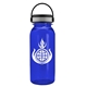 a black with gray trim lid & transparent blue bottle cadet - 18 oz tritan(tm) bottle with ez grip lid