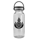 a black with gray trim lid & clear bottle cadet - 18 oz tritan(tm) bottle with ez grip lid