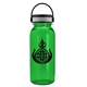 a black with gray trim lid & transparent green bottle cadet - 18 oz tritan(tm) bottle with ez grip lid