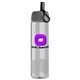 a clear the wave - 24 oz tritan(tm) bottle with ring straw lid
