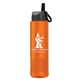 aerial view a orange wave tritan(r) bottle with ring - straw lid - 24 oz, image 1 of 2
